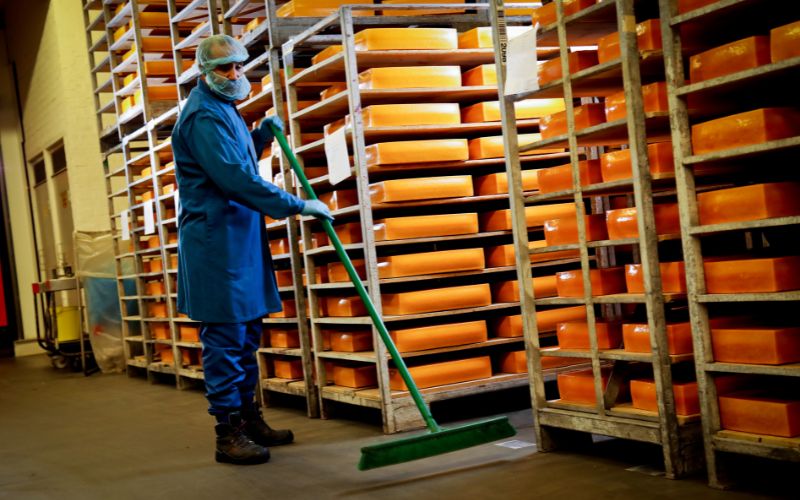 Schoonmaak voedingsmiddelen industrie